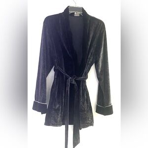 Pierre Cardin Vintage Men's Velour Belted Robe